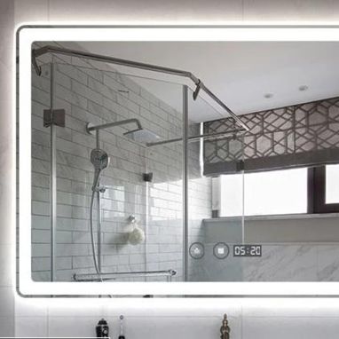 DUSEL Зеркало LED Smart DE-M3051 70x90 сенсорное включение, подогрев, часы, температура
